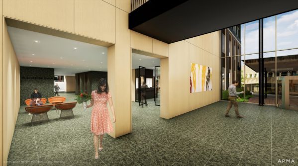 Lobby of The Blackstone Plaza of the Elevators and Entrance