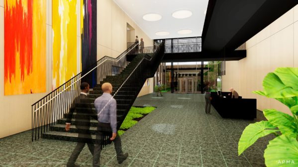 Blackstone Plaza Lobby Staircase from Luxury offices in Omaha